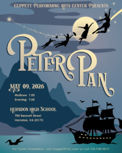 Peter Pan ballet on May 9, 2026 at both 1:00 and 7:00. Herdon High School. See office for tickets!