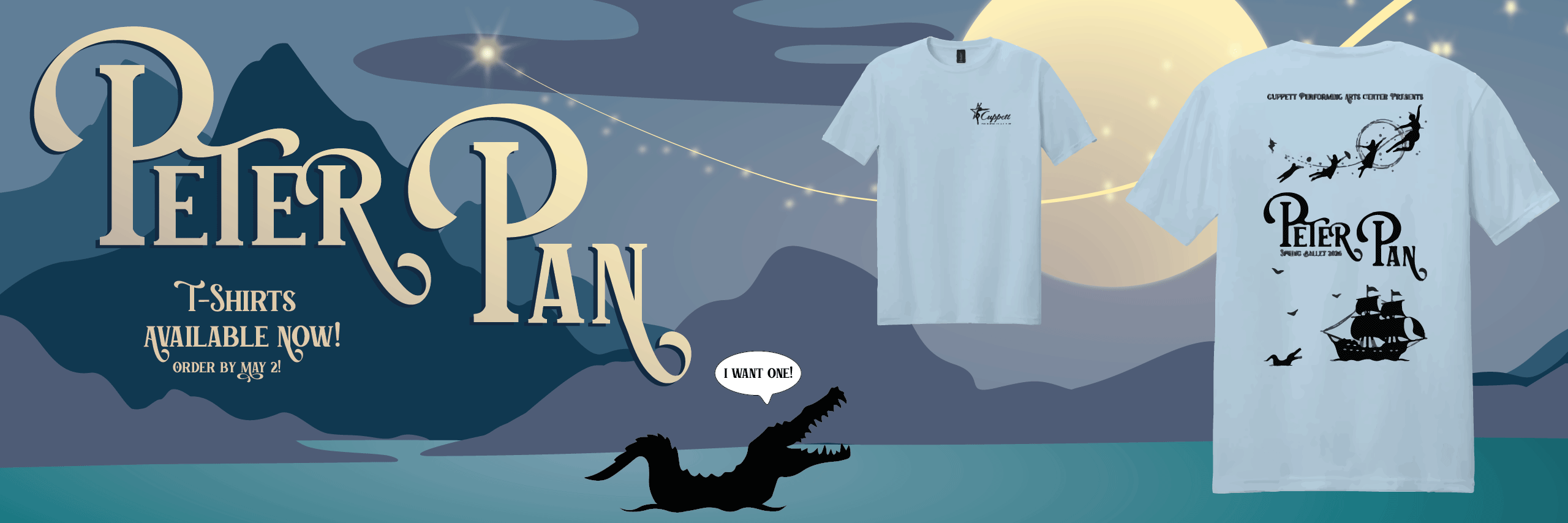 Order your Peter Pan tshirt today!